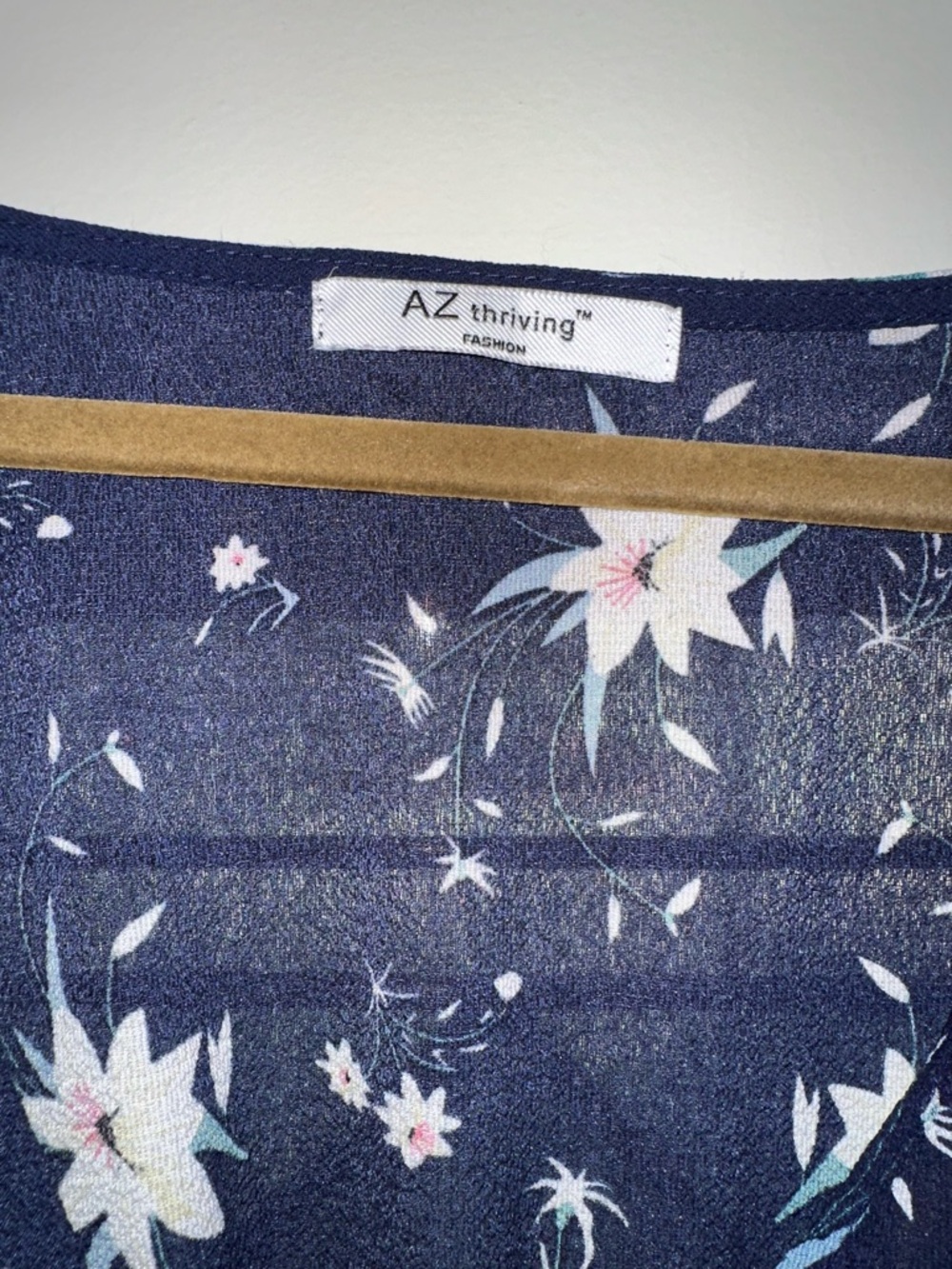 AZ thriving Navy Floral Sheer Dress